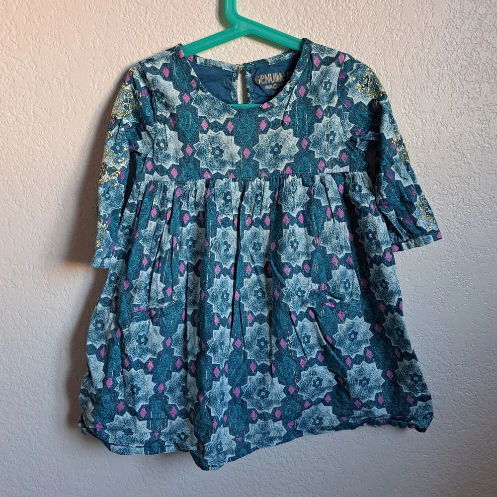Oshkosh B'gosh Girls Blue Longsleeve Dress Size 5T